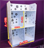 کتابخانه طرح چهار خانه گل کد 296